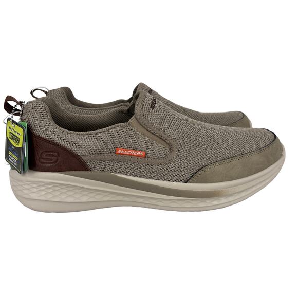 Skechers Slade Lucan Sneaker Mens Size 10.5 Khaki Brown Slip On Comfort Loafer - Picture 1 of 10